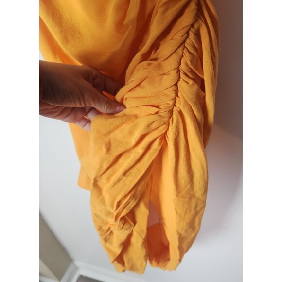 JACQUEMUS Women's Sz. 36 Orange Linen The Saudade Mini Dress - Picture 3 of 8